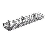 Scaffale per fiori ringhiera in acciaio inossidabile, cesto sospeso per piante grasse, per bagno e cucina, scaffale senza punzonature, molteplici usi, adatto per soggiorno e bagno (nero, 80 cm/gancio