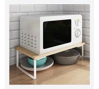 Scaffale per forno a microonde da cucina, portaspezie e pentola, multifunzione, per pane e caffè, mensola salvaspazio per pentole e forno a microonde