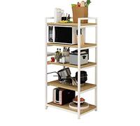 Scaffale per forno a microonde multifunzione aperto per forno a microonde scaffale da cucina a 5 strati compatibile con utensili da cucina asciugamani e accessori grande griglia per forno a microonde