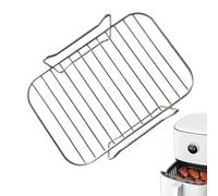 Scaffale per friggitrice ad aria - Supporto per spiedini in acciaio inossidabile, supporto compatto per strati | Teglia da forno disidratatore in acciaio 304 per cottura croccante, Airfrying a doppio