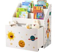 Scaffale per Giocattoli, Libreria per Bambini a 3 Scomparti, Contenitore Portagi