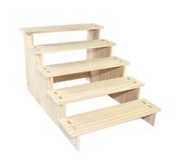 Scaffale per gioielli in legno con scaffale rialzato per negozi al dettaglio
