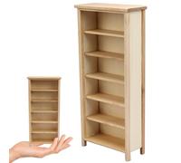 Scaffale per la casa delle bambole, 1:12 Scala a 6 maniche per bambole, scaffale in miniatura vuota in legno, mobili da te fonirica per la miniatura degli amanti