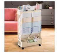 scaffale per la conservazione della verdura, Carrello portaoggetti laterale in metallo a 5 livelli con rotelle, carrello portaoggetti laterale for aula, comoda libreria mobile for scaffali da scrivani
