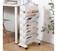 scaffale per la conservazione della verdura, Libreria unica mobile rimovibile, organizer for scaffali verticale stretto for bambini Studenti che studiano in camera da letto Soggiorno Scuola di casa(6