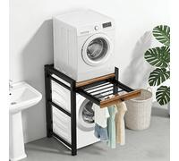 Scaffale per lavatrice, asciugatrice, sopra lo scaffale si trova un pratico stendibiancheria, portata 350 kg, per bagno, balcone, 75 x 65 x 104 cm