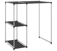 Scaffale per lavatrice in ferro nero, 87 x 55 x 90,5 cm, con supporto da parete, organizer per bagno, cucina, doccia, antiruggine, portasciugamani e conservazione