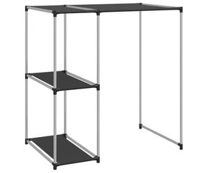 Scaffale per lavatrice in ferro nero, 87 x 55 x 90,5 cm, con supporto da parete, organizer per bagno, cucina, doccia, antiruggine, portasciugamani e conservazione