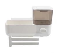 Scaffale per lavello da cucina con dispenser di sapone e sistema di scarico integrato per ottimizzazione dello spazio e controsoffitti asciutti (bianco)