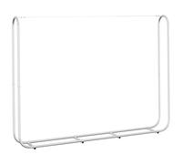 Scaffale per legna da ardere in acciaio zincato, 200 x 25 x 150 cm, robusto scaffale per legna da ardere per giardino, terrazza e soggiorno, con grande capacità e struttura in metallo resistente alle