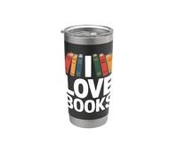 Scaffale per libreria I Love Books Bicchiere termico in acciaio inox doppia parete