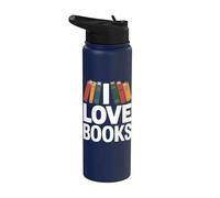 Scaffale per libreria I Love Books Stainless Steel Insulated Water Bottle