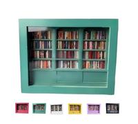 Scaffale Per Libri Ansie Con m-ini Libri | Scaffale Per Libri Ansie Scuoti Via Le Tue Ansie | Vetrina Per Esposizione Di Scatole Di Libri In Miniatura , Giocattolo Da Scaffale In Legno Colorato