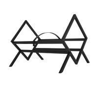 Scaffale per libri e dischi in vinile, scrivania per riviste, elegante design artistico in ferro, nero, perfetto per soggiorno, ufficio e camera da letto