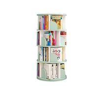 Scaffale per libri fotografici per bambini, rotante a 360 gradi, dal pavimento al soffitto, piccola libreria per la casa, design semplice (verde chiaro, 40 x 129 cm)