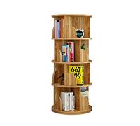 Scaffale per libri fotografici per bambini, rotante a 360 gradi, dal pavimento al soffitto, semplice e piccola, libreria per la casa (marrone, 40 x 129 cm)