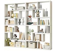 Scaffale per libri in legno massello regolabile estensibile a 6 livelli, libreria moderna a cubo alta e grande, scaffale ad angolo orizzontale, organizer aperto in legno naturale per soggiorno K