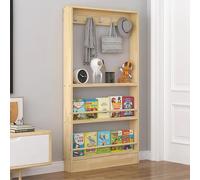 Scaffale per libri per bambini con ganci, libreria da parete per bambini, per organizzare libri, giocattoli e decorazioni nella stanza dei bambini