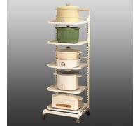 Scaffale per microonde a 4 ripiani, supporto bianco per pentole da pavimento della cucina, portabottiglie per bevande, piatto angolare, soluzione per riporre armadietti estensibili a 3 livelli, design