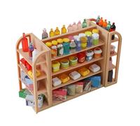 Scaffale per mobili per lo spazio delle bambole - Scaffali per supermercati in miniatura | Scaffali in miniatura per mobili per la casa di bambole minuscole | Fai finta di giocare a oggetti di scena p