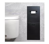 Scaffale per nicchia da bagno a incasso in acciaio inossidabile nero con pattumiera ideale per riporre la cucina, il soggiorno e la camera da letto. Design alcova integrato per un'organizzazione