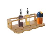 Scaffale per olio in legno, 30 cm, organizer per bottiglie a 2 ripiani, per aceto d'oliva, scaffale da cucina per bottiglie di vetro, piano di lavoro, organizer per dispense, da cucina