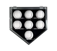 Scaffale per palline da baseball,Scaffale per display da baseball - Cornice acrilica organizzatore da baseball con 7 fori per montaggio a parete,Stand per display per pallone da tennis antipolvere