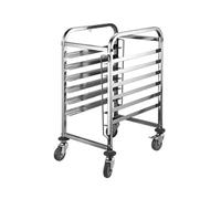 Scaffale per panini a 6-12 ripiani con ruote, carrello portaoggetti in alluminio, carrello regolabile per panetteria e stendibiancheria, per cucina e sala da pranzo