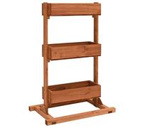 Scaffale per Piante, Multilivello 52x30x78 cm in Legno di Abete con Finitura Rustica, Scaffalatura da Interno ed Esterno for Casa, Giardino, Balcone e Patio