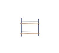 Scaffale Per Riviste Moebe Piccolo in Rovere/blu Intenso