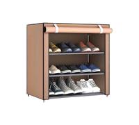 Scaffale per scarpe - Ampio organizer per scarpe a 4 livelli, scaffale per scarp in tessuto non tessuto con struttura in metallo resistente, torre per armadietto per scarp rialzata | Portaoggetti sa