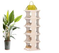 Scaffale per scarpe - PP, larghezza a 6 strati di circa 25 cm, scarpone | Organizzatore di scarpe pieghevoli | Scaffale di stoccaggio salvaspazio per armadio, camera da letto, dormitorio, appartamento