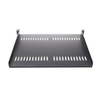 Scaffale per server rack 1U con vassoio a sbalzo ventilato, 25,4 cm, nero, per apparecchiature e armadi da 48,3 cm, ripiano nero