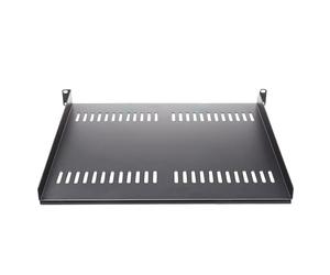 Scaffale per server rack 1U con vassoio a sbalzo ventilato, 25,4 cm, nero, per apparecchiature e armadi da 48,3 cm
