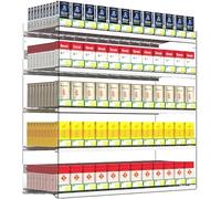 Scaffale per Sigaretta Showcase, Vetrina per Distributori Automatici, Rack per Scatole di Sigarette con Spinta Automatica in Acrilico, Divisore per Sigarette A Scatto per Gross, 43.5x28.4x24.5cm