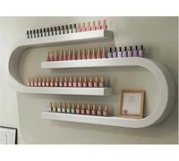 Scaffale per smalto, mensola a forma di U montata a parete, espositore per salone di bellezza, mensola per cosmetici, scaffali, rack per smalto ad olio, mensole a parete a forma di U per saloni di