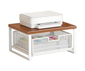 Scaffale per stampante a doppio livello regolabile organizer | Organizer da scrivania per ufficio, ripiano per stampante, tostapane, forno, cucina, bancone artigianale, casa, ufficio