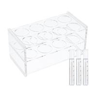 Scaffale per tubi di prova da laboratorio - 8 fori - Supporto acrilico per la formazione scientifica | Contenitore trasparente per test di laboratorio di archiviazione, 5,91 x 2,95 x 2,95 x 2,95