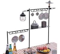 Scaffale per utensili da cucina esterno,organizzatore da cucina da tavolo | Organizer rimovibile per utensili, porta posate in metallo per BBQ, campeggio, escursionismo,