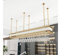 Scaffale per vino con luce a LED, mensole da bar, montaggio a parete, da appendere al soffitto, porta bicchieri da vino, mini bar, vetrina, mensola da cucina