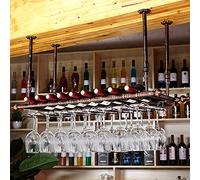 Scaffale per vino da appendere in altezza regolabile per soggiorno e cucina, supporto decorativo per armadietto del vino con ripiano in vetro per bicchieri da vino 80 x 30 cm