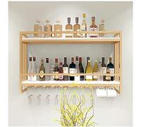 Scaffale per vino in ferro nordico Scaffale per vino in legno massello Espositore per vino a parete Creativo Appeso Organizzatore per vino Rustico Soluzione per la decorazione della casa.