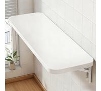 Scaffale pieghevole a muro, tavolo pieghevole galleggiante per lavanderia con staffa di supporto resistente, salvaspazio per casa, ufficio, camera da letto, cucina White 120x40cm/47.2x15.7in