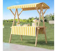 Scaffale pieghevole della stalla del mercato, carrello portatile dell'alimento con il baldacchino per l'esterno, carrello dell'esposizione della cabina del venditore del supporto dell'azienda agricola