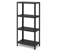 Scaffale Plastica 4 Ripiani Art Plast T60/4 60x30x133cm Nero Made in Italy