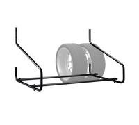 Scaffale Porta Gomme Supporto Portagomme 4 Ruote da Parete Salvaspazio Nero