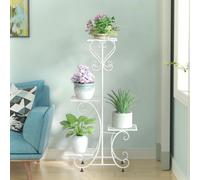 Scaffale Porta Piante in Ferro: 4 Ripiani Scaffale Espositore per Fiori Scaffale Porta Piante Fiori in Metallico Supporto per porta vasi orchidee Specifiche:Stile: Classico/EuropeoTipo: Supporto per p