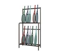 Scaffale Porta Racchette Da Badminton, Espositore Porta Racchette Da Tennis Per La Casa, Scaffale Portaoggetti A Doppio Strato, Può Contenere 26 Racchette(Black)