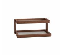 Scaffale Portabicchieri Legno Massello Grande Capacità