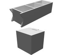 Scaffale Portaoggetti 3 Cestini per Playmobil Casa Bambole Organizer 3D